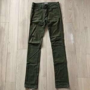 Naked & Famous Denim Skinny Guy Green Stretch Jeans Size 30